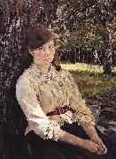 Valentin Serov Girl in the Sunlight Portrait of Maria Simonovich oil painting